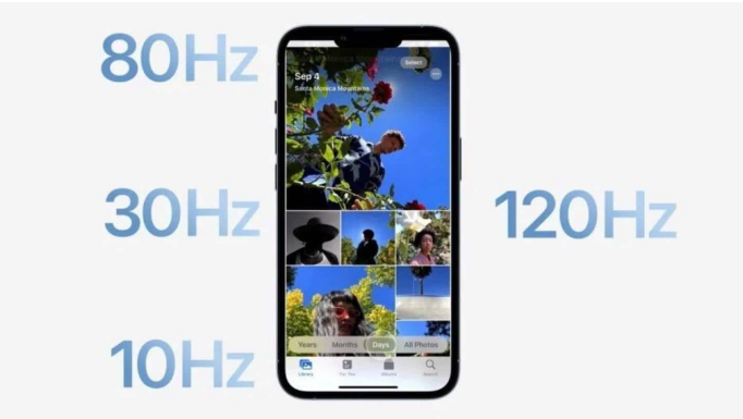 长子苹果14维修分享iPhone 14有高刷吗 